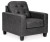 Benchcraft Venaldi Gunmetal Sofa Chaise, Chair, and Ottoman