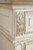 Ashley Realyn Chipped White Queen Sleigh Bed with Dresser