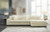 Ashley Lindyn Ivory 3-Piece Sectional with Ottoman 21104/16/46/65/08