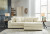 Ashley Lindyn Ivory 2-Piece Sectional with Ottoman