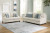 Ashley Valerano Parchment Sofa, Loveseat, Chair and Ottoman