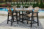 Ashley Fairen Trail Black Driftwood 5-Piece Outdoor Dining Set with Bar Table and 4 Counter Height Barstools
