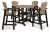 Ashley Fairen Trail Black Driftwood 5-Piece Outdoor Dining Set with Bar Table and 4 Counter Height Barstools