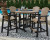 Ashley Fairen Trail Black Driftwood 5-Piece Outdoor Dining Set with Bar Table and 4 Counter Height Barstools