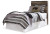 Benchcraft Derekson Multi Gray Twin Panel Headboard Bed with Dresser