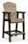 Ashley Fairen Trail Black Driftwood 3-Piece Outdoor Dining Set with Bar Table and 2 Counter Height Barstools