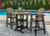 Ashley Fairen Trail Black Driftwood 3-Piece Outdoor Dining Set with Bar Table and 2 Counter Height Barstools