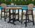 Ashley Fairen Trail Black Driftwood Outdoor Bar Table and 2 Barstools