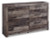 Benchcraft Derekson Multi Gray Twin Panel Bed with Dresser