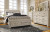 Ashley Bellaby Whitewash Queen Panel Headboard Bed with Mirrored Dresser, Chest and Nightstand