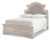 Ashley Realyn Chipped White Full Panel Bed with Mirrored Dresser