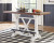 Ashley Valebeck White Brown Counter Height Dining Table and 2 Barstools