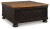 Ashley Valebeck Black Brown Lift Top Coffee Table with 2 End Tables (Set of 3)