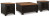 Ashley Valebeck Black Brown Lift Top Coffee Table with 2 End Tables (Set of 3)