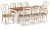 Ashley Realyn Chipped White 9-Piece Dining Set with Rectangular Table and 8 Ribbon Back Chairs