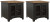 Ashley Valebeck Black Brown 2 Chairside End Tables