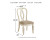 Ashley Realyn Chipped White 7-Piece Dining Set with Rectangular Table and 6 Ladderback Chairs