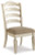 Ashley Realyn Chipped White 7-Piece Dining Set with Rectangular Table and 6 Ladderback Chairs