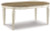 Ashley Realyn Chipped White 7-Piece Dining Set with Rectangular Table and 6 Ribbon Back Chairs