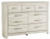 Ashley Bellaby Whitewash Queen Crossbuck Panel Bed with Dresser