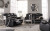 Ashley Vacherie Black Sofa, Loveseat and Recliner