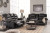 Ashley Vacherie Black Sofa and Loveseat