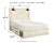 Ashley Cambeck Whitewash Queen Panel Bed with 4 Storage Drawers with Mirrored Dresser