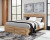 Ashley Hyanna Tan Brown King Panel Storage Bed with Mirrored Dresser, Chest and 2 Nightstands