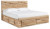 Ashley Hyanna Tan Brown King Panel Storage Bed with Mirrored Dresser, Chest and 2 Nightstands