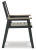 Ashley Mount Valley Driftwood Black Outdoor Dining Table and 6 Chairs