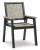 Ashley Mount Valley Driftwood Black Outdoor Dining Table and 6 Chairs