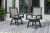 Ashley Mount Valley Driftwood Black 7-Piece Outdoor Dining Set with Table, 4 Arm Chairs and 2 Swivel Chairs