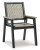 Ashley Mount Valley Driftwood Black Outdoor Dining Table and 4 Chairs