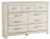 Ashley Bellaby Whitewash King Crossbuck Panel Bed with Dresser
