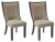 Ashley Tyler Creek Black Grayish Brown Upholstered Dining Room Chairs (Set of 2)