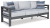 Ashley Amora Charcoal Gray Outdoor Sofa with Coffee Table