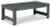 Ashley Amora Charcoal Gray Outdoor Loveseat with Coffee Table