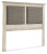 Ashley Cambeck Whitewash King/California King Upholstered Panel Headboard with Dresser