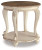 Ashley Realyn White Brown 2 End Tables