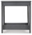 Ashley Amora Charcoal Gray Outdoor Coffee Table with 2 End Tables