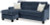 Benchcraft Amity Bay Ink Sofa Chaise, Chair, and Ottoman