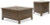 Ashley Moriville Grayish Brown Lift Top Coffee Table with 1 Chairside End Table