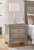 Ashley Lexorne Gray Queen Sleigh Bed with Mirrored Dresser, Chest and Nightstand