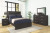 Ashley Belachime Black Full Panel Bed with Mirrored Dresser and Nightstand