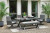 Ashley Elite Park Gray Outdoor Dining Table and 4 Chairs and Bench