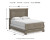 Ashley Lexorne Gray Queen Sleigh Bed with Mirrored Dresser