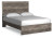 Ashley Ralinksi Gray Queen Panel Bed with Mirrored Dresser and Nightstand
