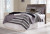 Benchcraft Derekson Multi Gray Full Panel Headboard Bed with Mirrored Dresser and Chest