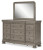 Ashley Lexorne Gray King Sleigh Bed with Mirrored Dresser Ashley Lexorne Gray King Sleigh Bed with Mirrored Dresser