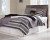 Benchcraft Derekson Multi Gray Full Panel Headboard Bed with Mirrored Dresser